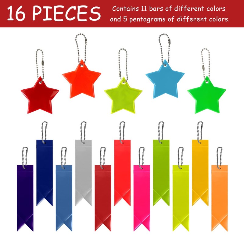 NINVVS 16-Piece set of 2 Kind Reflective Pendants, Safety Reflective