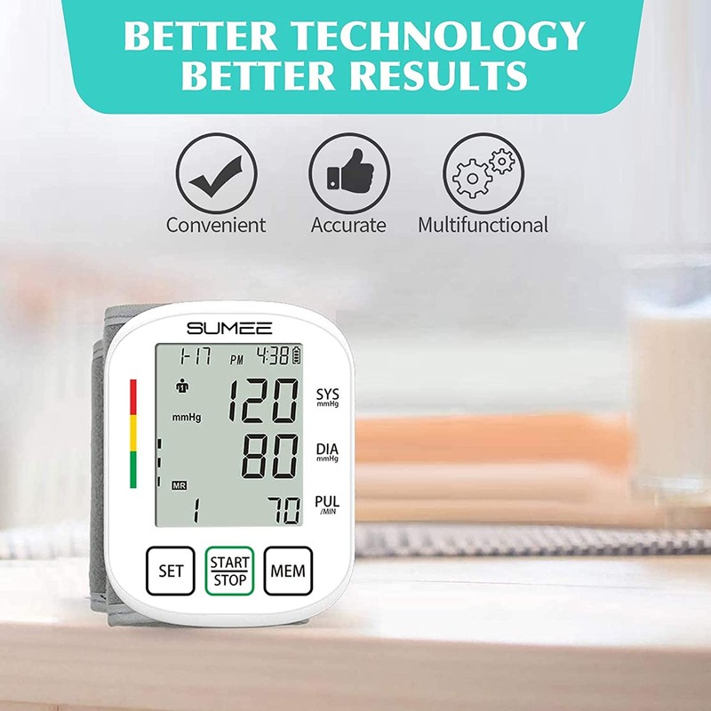 Wrist Blood Pressure Monitor,Accurate Automatic Digital BP Machine,with Irregular Heartbeat