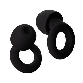 ZLEEPY® Hush+ Earplugs for Sleep | Deeper Sleep | Focus & Calm While Working | Reduce Outside Noise | 26dB (SNR) Noise Reduction | Custom Fit | Looped Earplugs | Support Small UK Business | Black