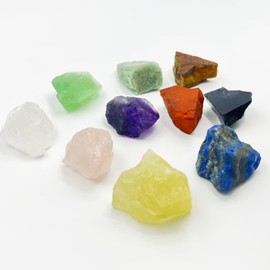 10 Pcs Raw Healing Crystals Rough Gemstones Natural,Mineral Rock Quartz Crystal,Natural Rocks,Minerals Chakra Stone for Reiki Meditation Therapy Beginners Home Decor Crystal Yoga to Women or Beginner