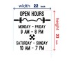 Open Hours - Gym Vinyl Sticker Decal - Open Closed