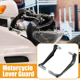 Motoforti Pair Universal 7/8" Motorcycle Brake Lever Guard 22mm Titanium Tone