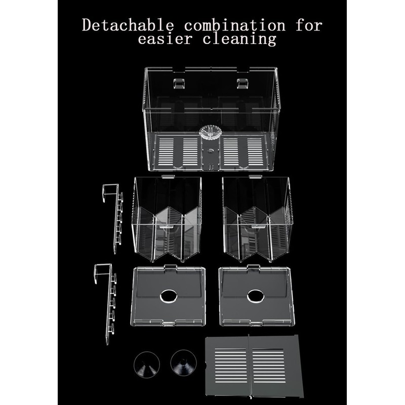 Aquarium Breeder Box, Isolation Hatchery Feeding Boxes for Small Fish