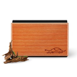 JUSTTOP Car Air Freshener,Wood Car Fresheners for men and women,Auto Scent Diffuser,Long-Lasting Car Interior Freshening Accessories(Teak-1Pack)