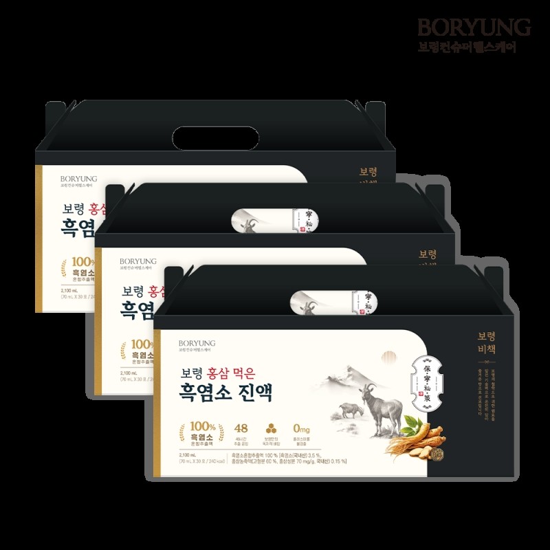 Boryeong Red Ginseng-Fed Black Goat Extract 70ml x 30 pouches,