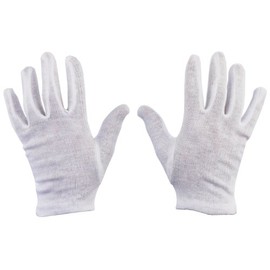 1 Pair Size 9 100% Cotton White Gloves Health Music Canvas Beauty Work Liner