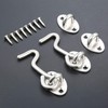 2Pcs Stainless Steel Cabin Door Hook & Eye Latch Lock
