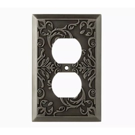 Liberty W27107-904 Fairhope Heirloom Silver Single Duplex Cover Plate