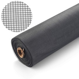 39"×59" Grey Fiberglass Window Screens Repair kit - DIY Adjustable Window Screens mesh Replacement kit for WindowsDoorPorchPatioSliding Screen Door