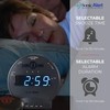 Sonic Alert Sonic Bomb Dual Alarm Clock with Bed Shaker,