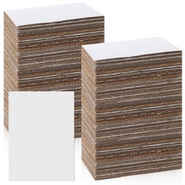 300 Packs 3.5x4.7 Inch Corrugated Cardboard Sheets, Premium White Corrugated Cardboard Inserts Bulk Flat for Sports Card Protectors, Trading Card Folders Mail Shipping Stiffeners