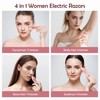 Electric Razors for Women, 4 in 1 Face Razors for