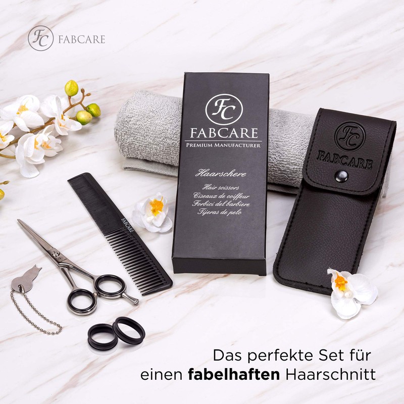 FABCARE Hair Scissors with One-Sided Micro Teeth - Extra Sharp