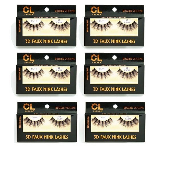 CL 3D Faux Mink Lashes 6 PACK (#11 (6 packs))