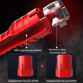 Faucet And Sink Installer 8 In 1 Multifunctional Faucet Wrench Tool Upgraded Plumbing Repair Tools Kitchen Bathroom Water Pipe Sink Wrench with 1 Pair Gloves for Toilet Bowl Sink Bathroom Kitchen