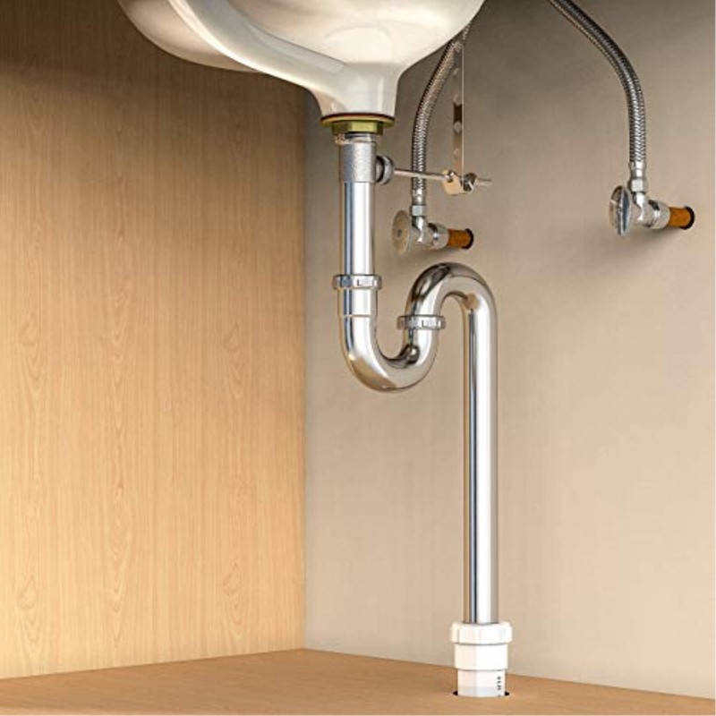 Plumb Pak 324CK S-Trap, 1-1/4-Inch by 1-1/4-Inch, Polished Chrome