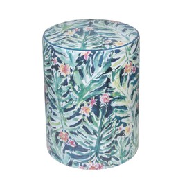 Tov Furniture Taurus Ceramic Stool in Garden Print