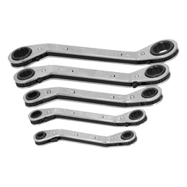 5pcs Ratchet Wrench Set, Double End Chrome Vanadium Steel, Different Specifications, Ideal for Auto Repair, Industrial Machinery & Home Renovation