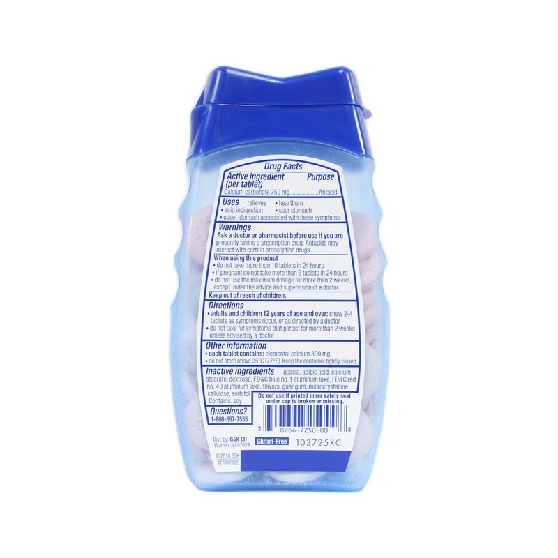 Tums Smoothies Berry Fusion and Assorted Fruit 60 Count Each