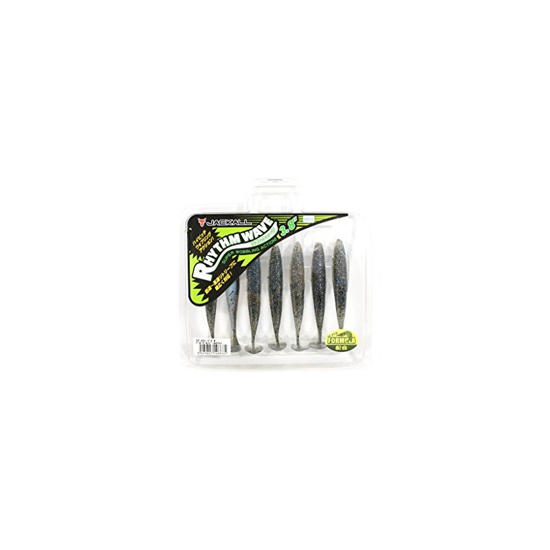 Jackall Worm Rhythm Wave, 3.8 Inch, Blue Gil/Pearl White