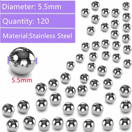 120 Pcs Paint Mixing Balls - 0.22 Inches Stainless Steel Balls for Mixing Model Paints