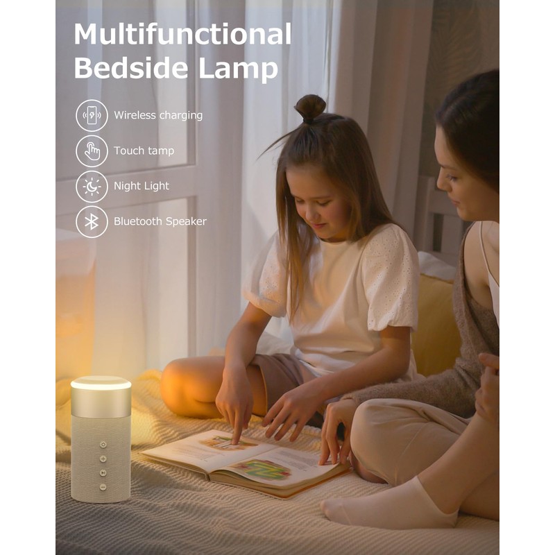 COLSUR Bluetooth Speaker, Magnetic Wireless Charger, Bluetooth Speakers with Night