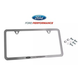Ford Performance License Plate Frame - Brushed Stainless Steel