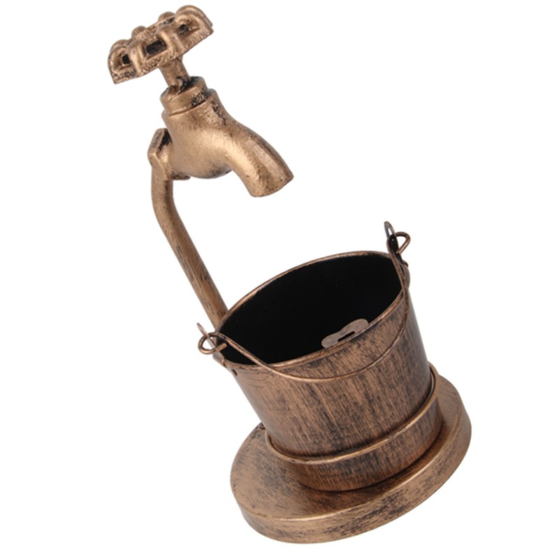 Iron Ashtray Vintage Hand‑Made Craft Faucet‑Shaped Ash Tray Bar Props