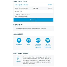 Metabolics Niacinamide (Pot of 90 Capsules)
