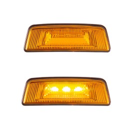 EVERESTHD Fit For Peterbilt 567 Front Fender Marker Indicator Side Turn Signal Light Amber