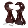 Ciieeo Wood Curtain Brackets 2pcs Curtain Rod Tray Wooden Track