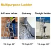 16.4FT/5M Telescoping Ladder Aluminum Telescopic Extension Multi Purpose Folding Ladders