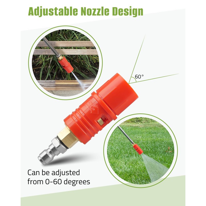 Quwfesudy Adjustable Pressure Washer Nozzle Tip - Fit for Pressure
