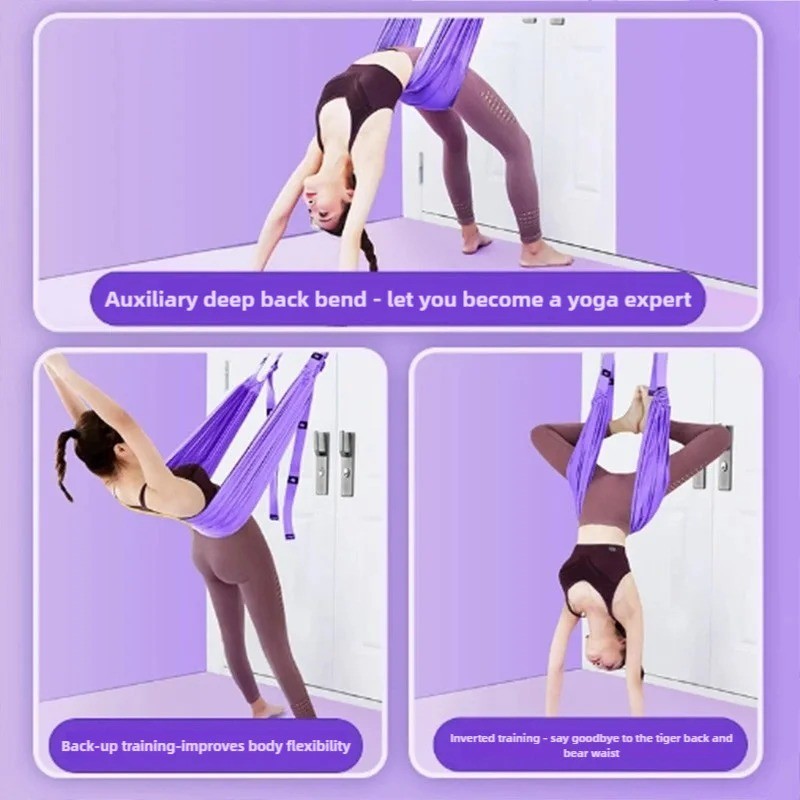 Aerial Yoga Stretching Strap with Loops – Premium Nylon Yoga