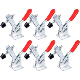 Toggle Lever Tensioner, Lostwry 6 Pieces 201B Quick Release Set Toggle Clamp, Hand Tool 90 kg 198 lbs Capacity, Non-Slip, Horizontal, Toggle Clamp for Machine Operation