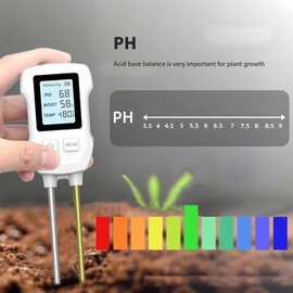 Ejoyous Digital pH Meter Soil Moisture Tester Dual Probe Design Clear Digital Screen Soil Meter Gardening Plant Breeding