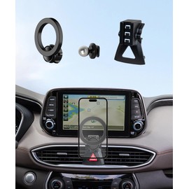 MaserWeller Car Phone Holder for Hyundai Santa Fe 2019 2020 2021 2022 2023 Accessories, 360° Rotation Phone Mount Compatible with MagSafe, Cell Phone Holder Does Not Affect Air Vent