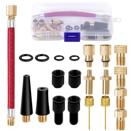 DATEFUN Bicycle Valve Adapter Set - French Valve Adapter with Sorting Box, Valve Adapter Bicycle Ball Pump Needles Car Valve Adapter for Air Pump & Compressor & Bicycle Pump