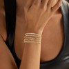 KNOWTODAY Stack Bracelets for Women 14k Gold Plated Trendy Stackable