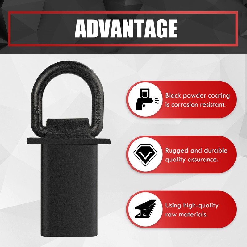 VIAGL 2Pcs 18000lbs Heavy Duty Removable D Ring Stake Pocket