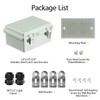 LeMotech Electrical Box, IP67 Waterproof Hinged Cover Stainless Steel Latch