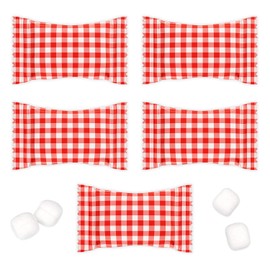 Gift Boutique Picnic Theme Buttermints, 100 Count Individually Wrapped Creamy Buttermint Candies, BBQ Party Favors, Country Party Candy, Red Checkered