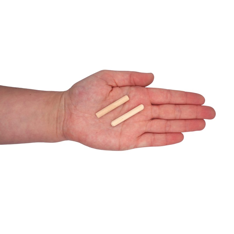 (Pack of 400) Wooden Dowels 6x40mm Solid Birch Wood Groove