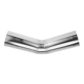 Motoforti 45 Degree 127mm/5" OD Mandrel Exhaust Pipe DIY Custom Car Modified Exhaust Pipe Tubing Piping 300mm/11.81" Length 304 Stainless Steel Silver Tone