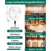 LOINSGLIM 6-Pack Puck Lights with Remote, 1800mAh Rechargeable Under Cabinet