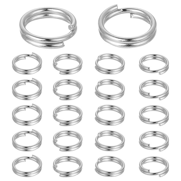 Grevosea Pack of 500 Split Jump Rings 6 mm Round Key Ring Split Rings Metal Silver Double Ring Jump Rings Split Rings Jump Rings for Key Ring Clip Necklaces Bracelets Earrings Crafts