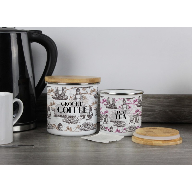 Purely Home Asian Style Chamomile Tea Storage Canister - Continental