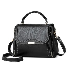 DORRISO Elegant Anti-Thief Women's Handbags Shoulder Bag Simple Handbag Travel Small Large Crossbody Bag for Holiday Shopping Party Office Waterproof PU Leather, black, Handbags