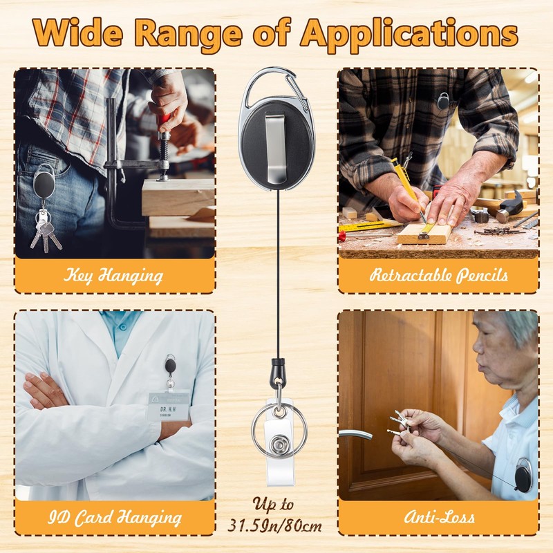 Hiboom Mechanical Carpenter Pencil with Retractable Holder, Deep Hole Construction