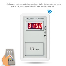 MUNEFE Handheld Digital Frequency Meter Counter, 250 to 450 MHZ Tester Remote, Wireless Remote Control Tester Tools for Electric Lock Garage Door